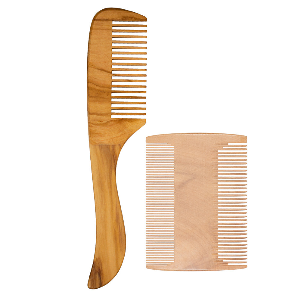 Living Libations Antistatic - Wood Combs DUO