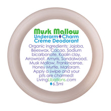 Load image into Gallery viewer, Underarm Charm Crème Deodorant - Musk Mallow