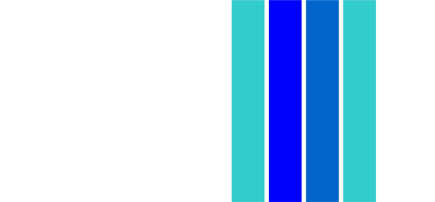 Three vertical blue stripes on a white background