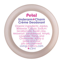 Load image into Gallery viewer, Underarm Charm Crème Deodorant - Petal